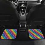 Colorful Plastic Building Blocks Print Front and Back Car Floor Mats