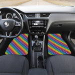 Colorful Plastic Building Blocks Print Front Car Floor Mats