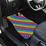Colorful Plastic Building Blocks Print Front Car Floor Mats
