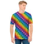 Colorful Plastic Building Blocks Print Men's T-Shirt