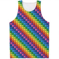 Colorful Plastic Building Blocks Print Men's Tank Top