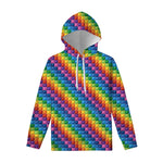 Colorful Plastic Building Blocks Print Pullover Hoodie
