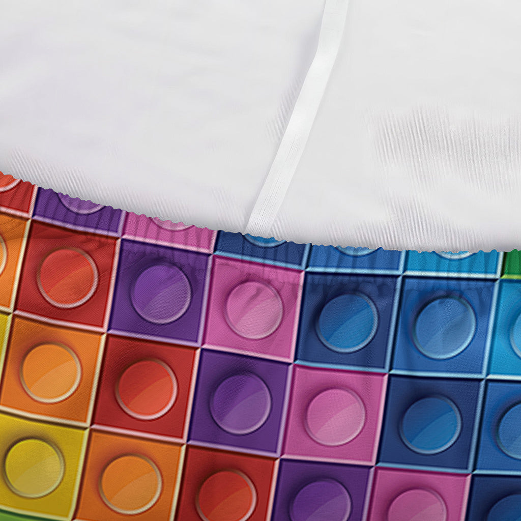 Colorful Plastic Building Blocks Print Sofa Cover