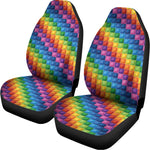 Colorful Plastic Building Blocks Print Universal Fit Car Seat Covers