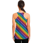Colorful Plastic Building Blocks Print Women's Racerback Tank Top