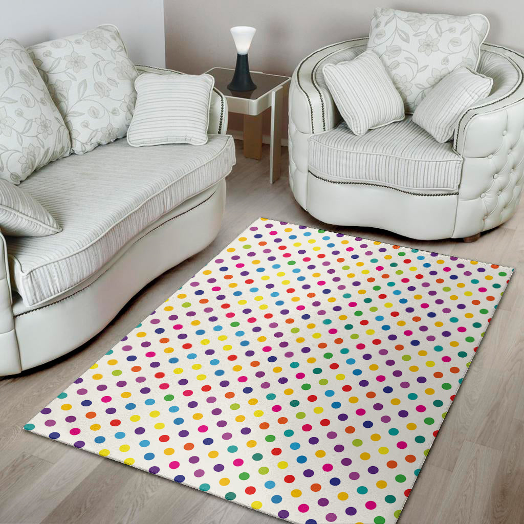 Colorful Polka Dot Pattern Print Area Rug
