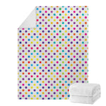 Colorful Polka Dot Pattern Print Blanket