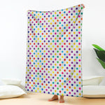 Colorful Polka Dot Pattern Print Blanket
