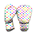 Colorful Polka Dot Pattern Print Boxing Gloves
