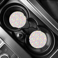 Colorful Polka Dot Pattern Print Car Coasters
