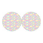 Colorful Polka Dot Pattern Print Car Coasters