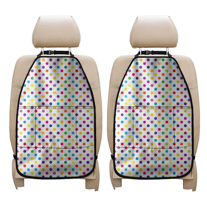 Colorful Polka Dot Pattern Print Car Seat Organizers
