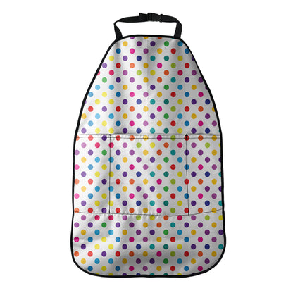 Colorful Polka Dot Pattern Print Car Seat Organizers