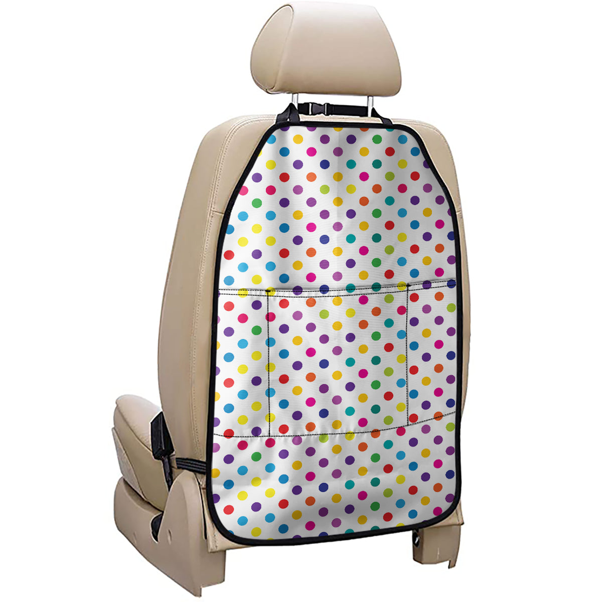 Colorful Polka Dot Pattern Print Car Seat Organizers