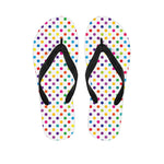 Colorful Polka Dot Pattern Print Flip Flops