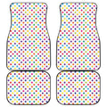 Colorful Polka Dot Pattern Print Front and Back Car Floor Mats