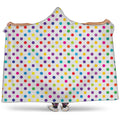 Colorful Polka Dot Pattern Print Hooded Blanket