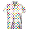 Colorful Polka Dot Pattern Print Men's Short Sleeve Shirt