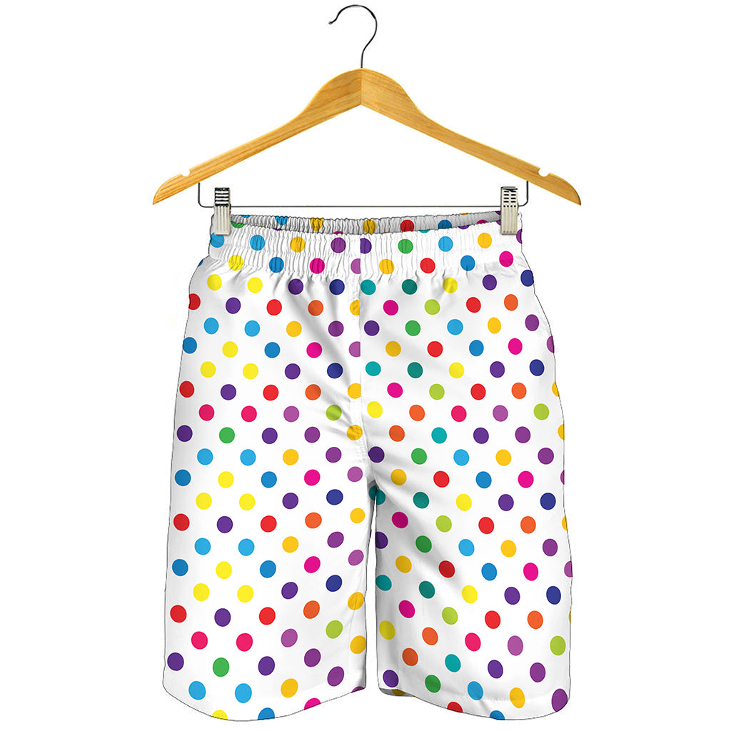 Colorful Polka Dot Pattern Print Men's Shorts