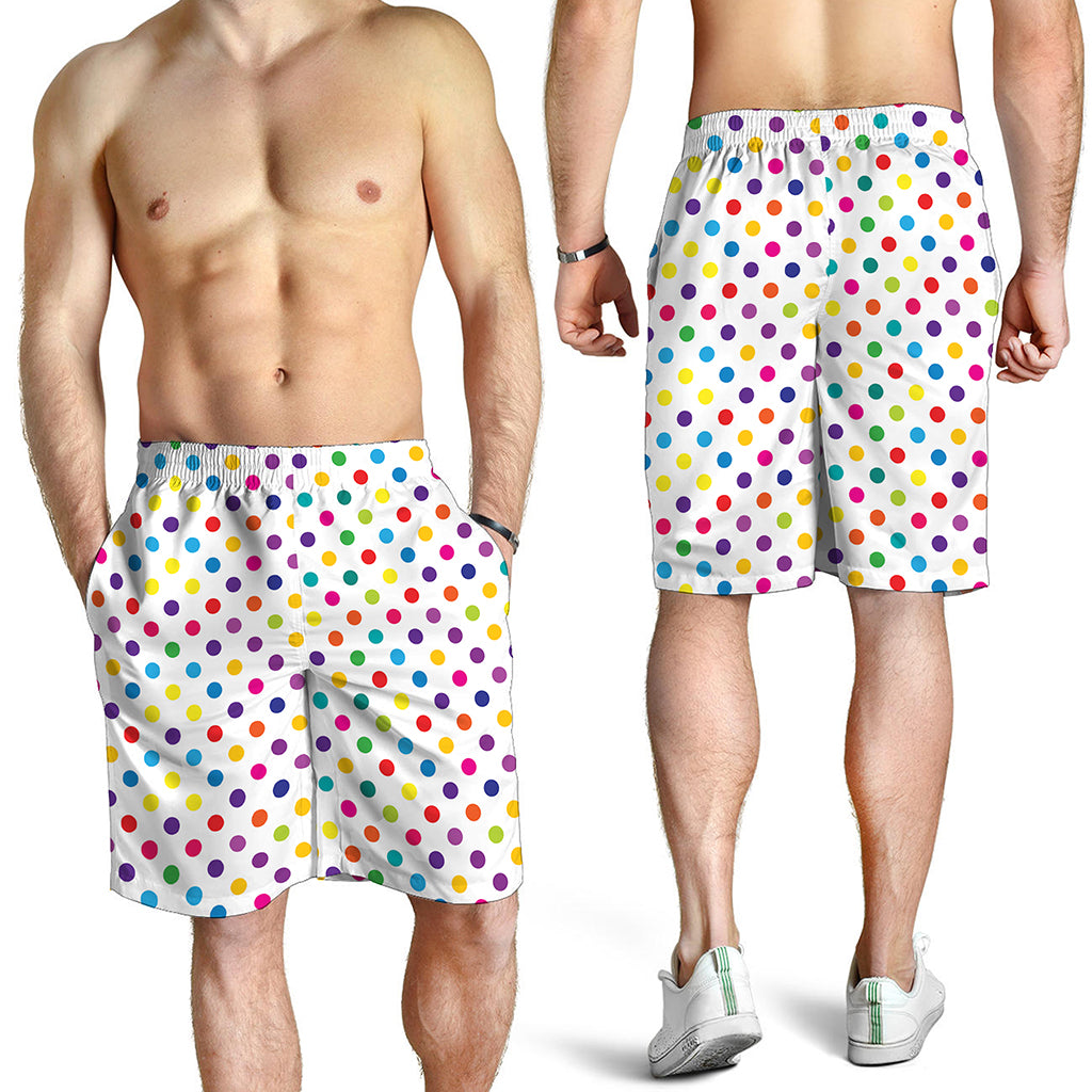 Colorful Polka Dot Pattern Print Men's Shorts
