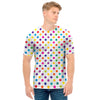 Colorful Polka Dot Pattern Print Men's T-Shirt