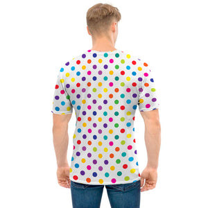 Colorful Polka Dot Pattern Print Men's T-Shirt