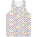 Colorful Polka Dot Pattern Print Men's Tank Top