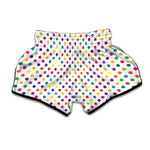 Colorful Polka Dot Pattern Print Muay Thai Boxing Shorts