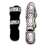 Colorful Polka Dot Pattern Print Muay Thai Shin Guard