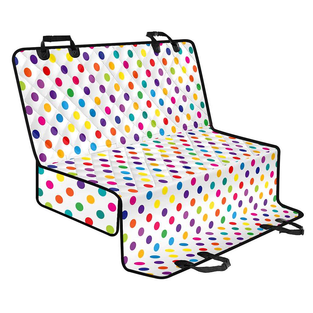 Colorful Polka Dot Pattern Print Pet Car Back Seat Cover
