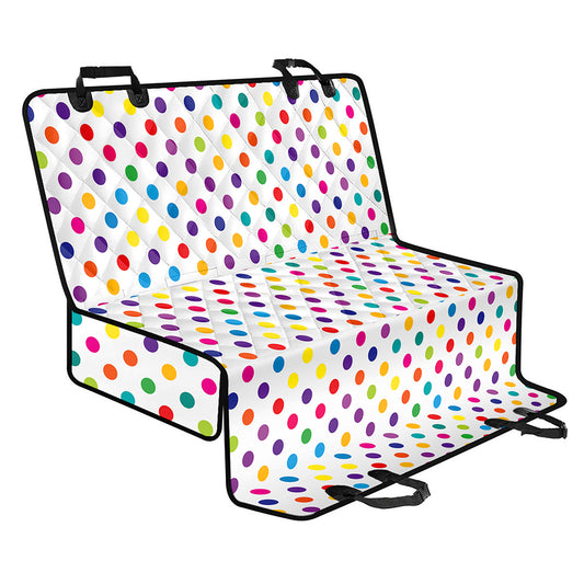 Colorful Polka Dot Pattern Print Pet Car Back Seat Cover