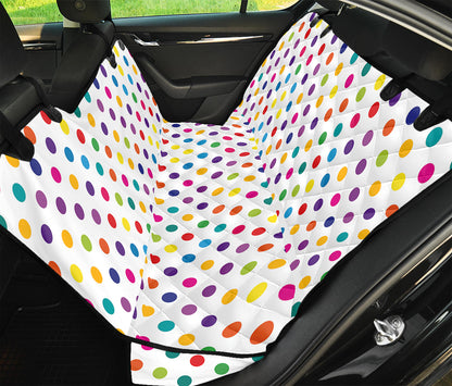 Colorful Polka Dot Pattern Print Pet Car Back Seat Cover