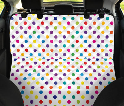 Colorful Polka Dot Pattern Print Pet Car Back Seat Cover
