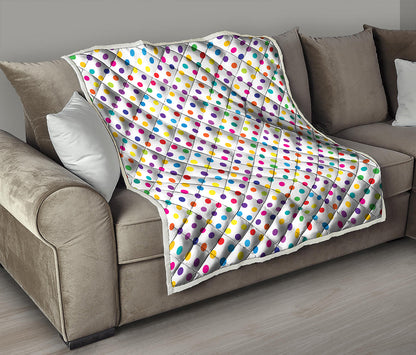 Colorful Polka Dot Pattern Print Quilt