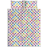 Colorful Polka Dot Pattern Print Quilt Bed Set