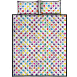 Colorful Polka Dot Pattern Print Quilt Bed Set