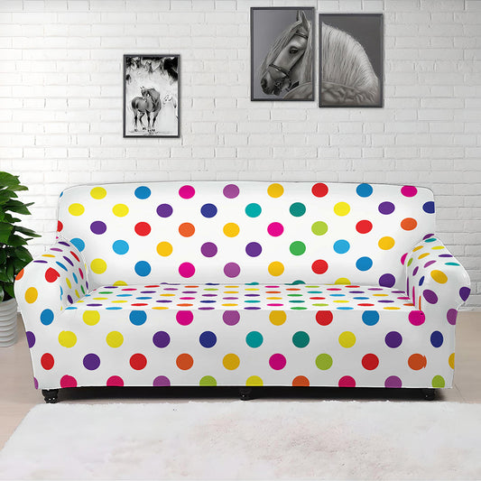 Colorful Polka Dot Pattern Print Sofa Cover