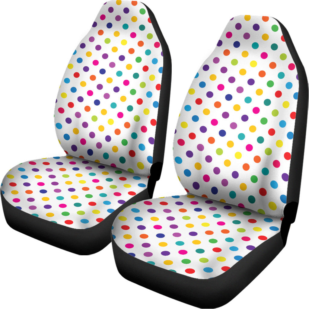 Colorful Polka Dot Pattern Print Universal Fit Car Seat Covers