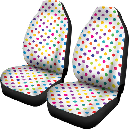 Colorful Polka Dot Pattern Print Universal Fit Car Seat Covers