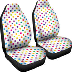 Colorful Polka Dot Pattern Print Universal Fit Car Seat Covers