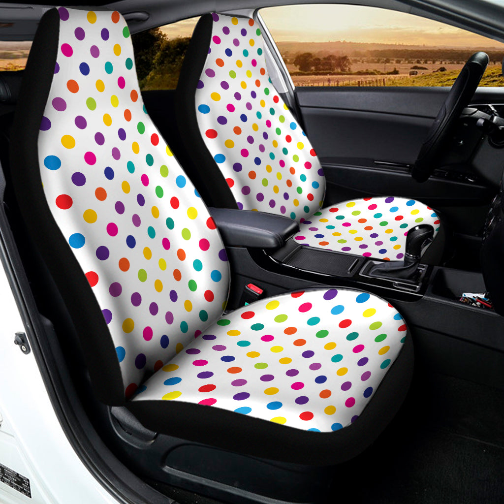 Colorful Polka Dot Pattern Print Universal Fit Car Seat Covers