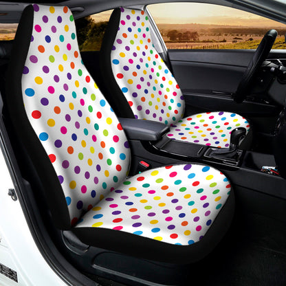 Colorful Polka Dot Pattern Print Universal Fit Car Seat Covers