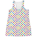 Colorful Polka Dot Pattern Print Women's Racerback Tank Top