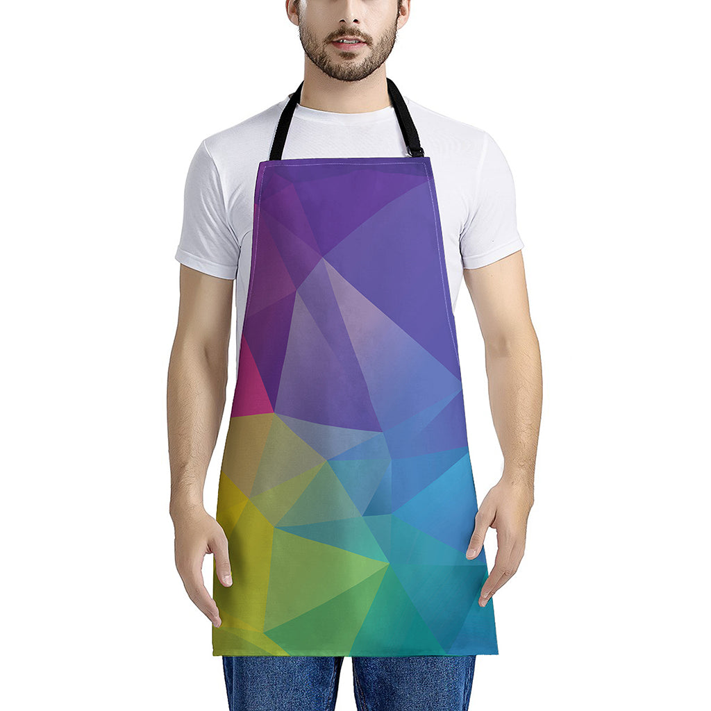 Colorful Polygonal Geometric Print Apron