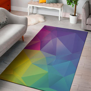 Colorful Polygonal Geometric Print Area Rug