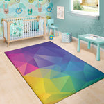 Colorful Polygonal Geometric Print Area Rug