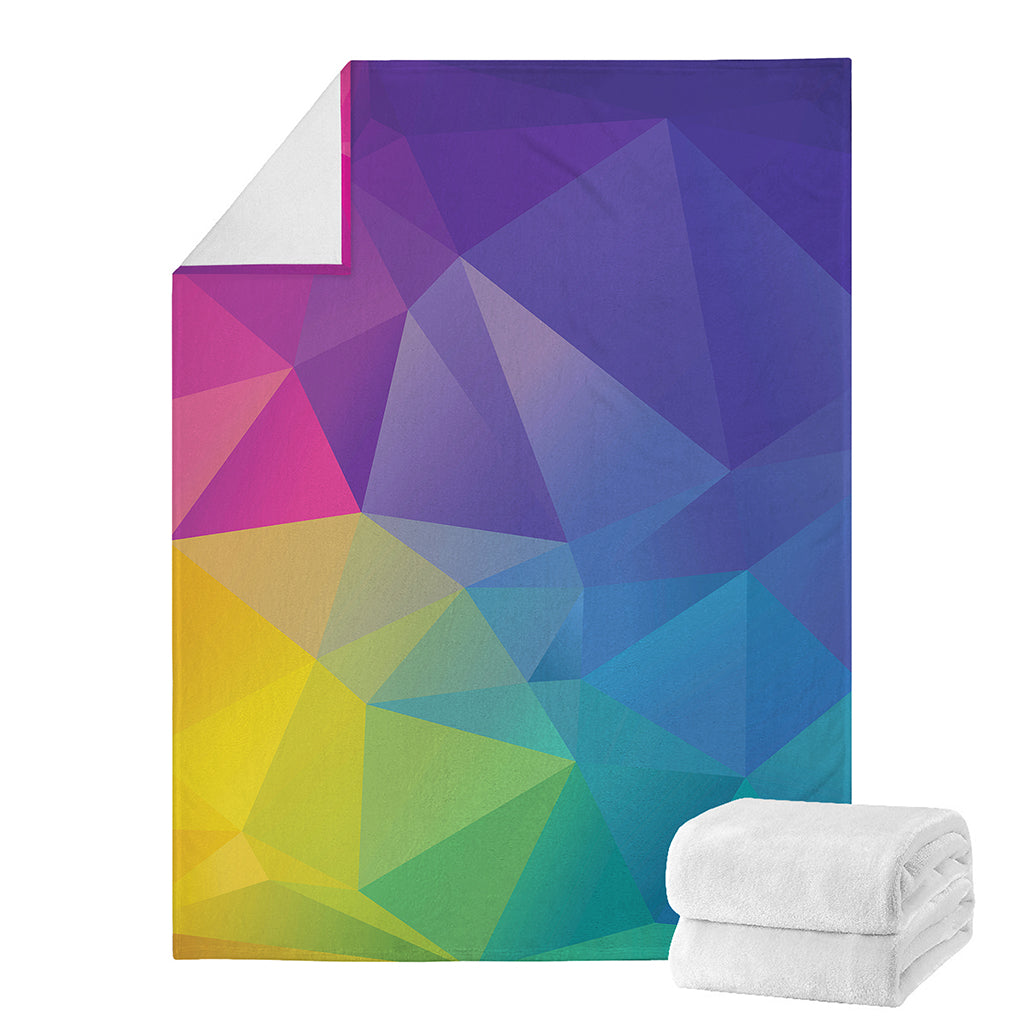 Colorful Polygonal Geometric Print Blanket