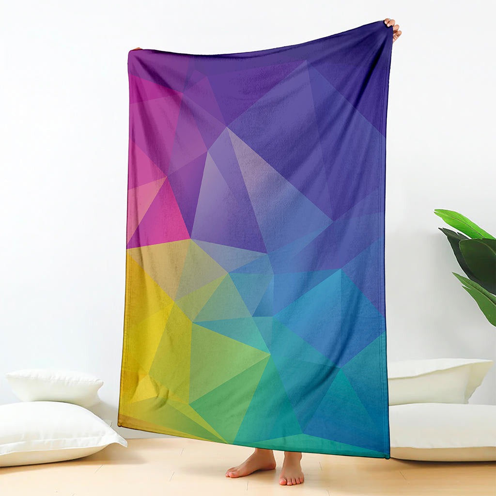 Colorful Polygonal Geometric Print Blanket