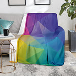 Colorful Polygonal Geometric Print Blanket