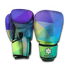 Colorful Polygonal Geometric Print Boxing Gloves